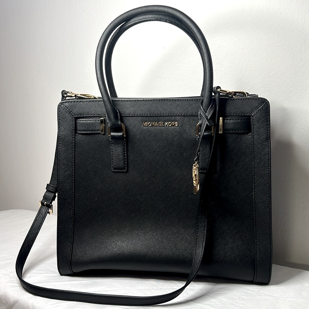 Michael Kors Black Shoulder Tote Bag | Removable Crossbody Strap